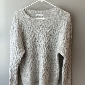 Primark Light Gray Cable Knit Sweater